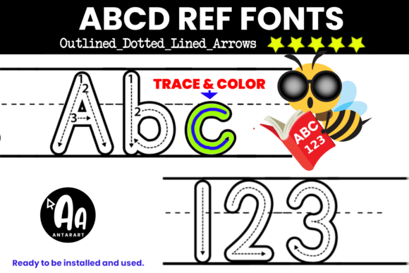 Abcd Ref Outlined Dotted Arrows Lined: A Practical Display Font for Brands