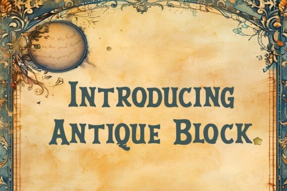 Antique Block Print: A Vintage Display Font for Web Design