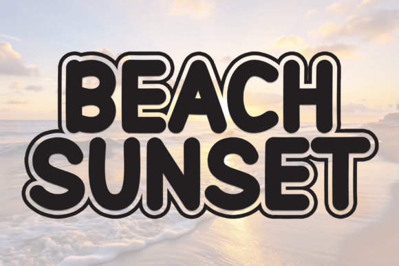 Beach Sunset Font: The Perfect Summer Typeface for Crafters