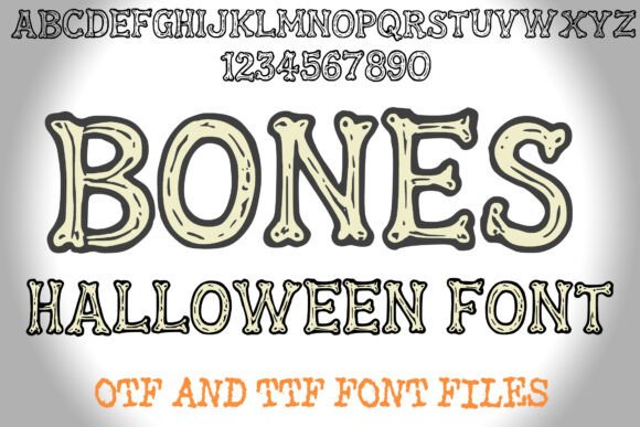 Bones Halloween Font for Quirky Business Branding
