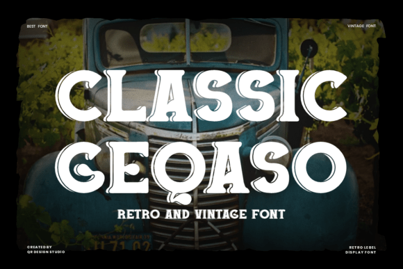 Classic Geqaso: A Retro Typeface for Bold Branding