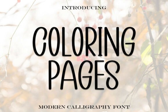 Coloring Pages Font for Digital Branding
