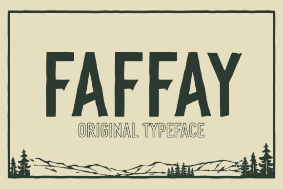 Faffay Typeface: A Vintage Display Font for Branding