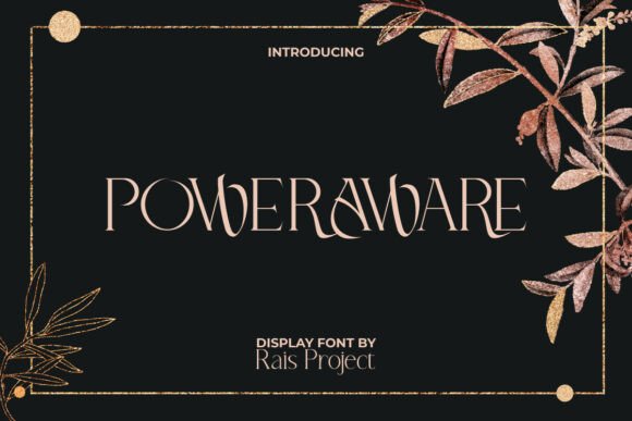 Power Aware: A Luxurious Display Font for High-End Branding
