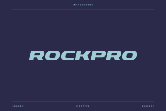 Rockpro: The Modern Display Font for Bold Branding