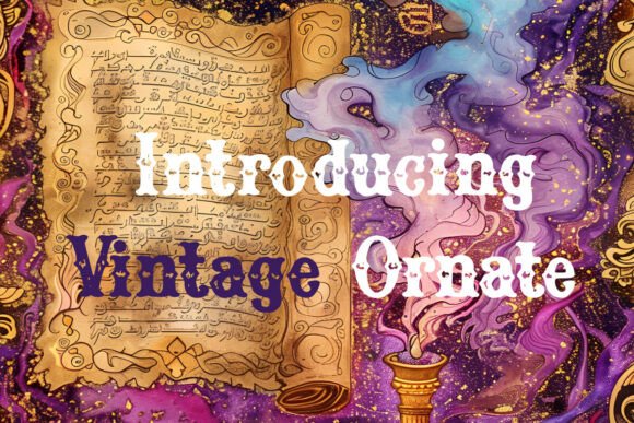 Vintage Ornate: A Timeless Display Font for Editorial Design